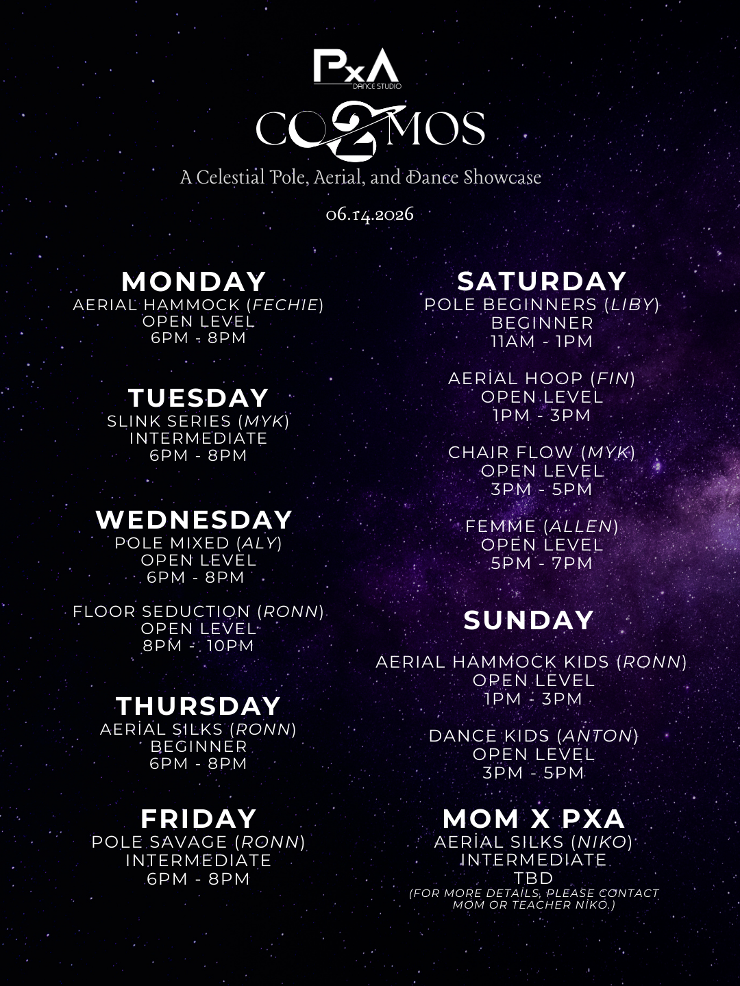 COSMOS: A Celestial Pole, Aerial, and Dance Showcase